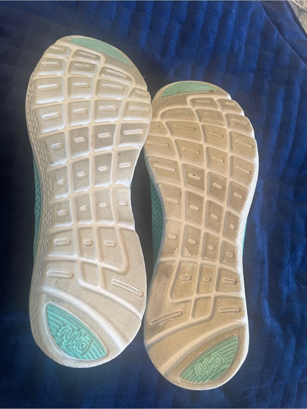 Ryka Hensley Slip-On Sneakers in Light Blue and Yellow-Green Size 8.5 M